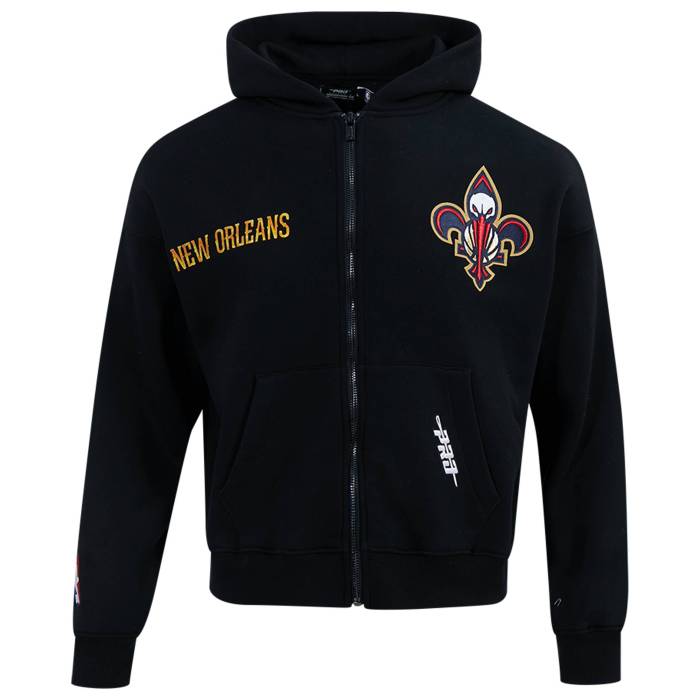 【★百貨店SALE★6/11真夜中2時迄】労働者階級判定基準 Pro Standard 【 Pelicans Gold Hoops Pro Full-Zip Hoodie Men\u0027s Black/Multi 】 ペリカンズ ゴールド 労働者階級 フルジップ フーディー パーカー メンズ 黒いこと 黒いこと