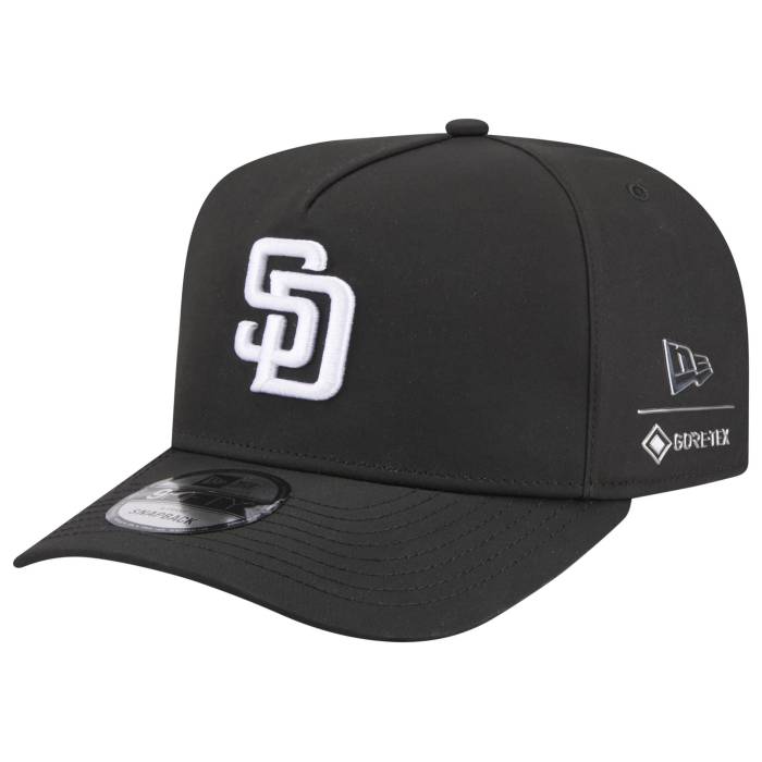 【★百貨店SALE★6/11真夜中2時迄】ニュー内鰓 New Era 【 Padres Gortex 9Fifty A-Frame Cap Adult Black/White 】 パ御召しもの 旗がしら 鳥打ち帽 ユニ一発やる 黒いこと 黒いこと 白いこと 白いこと