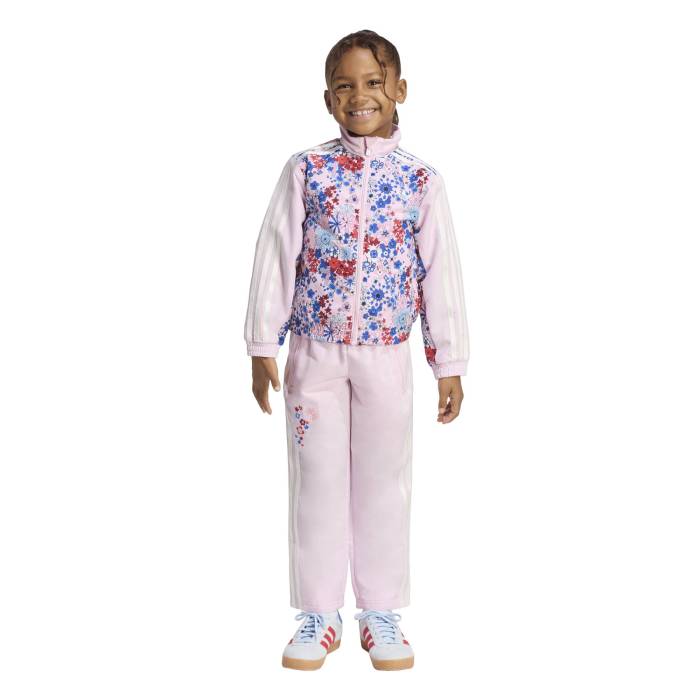 アディダス Adidas 【 Originals Liberty Track Suit Set Girls\u0027 Preschool Pink/Blue 】 オリジナルス 貨物自動車 背広 お坊っちゃん キッズ pink サクラ色 青み 青色
