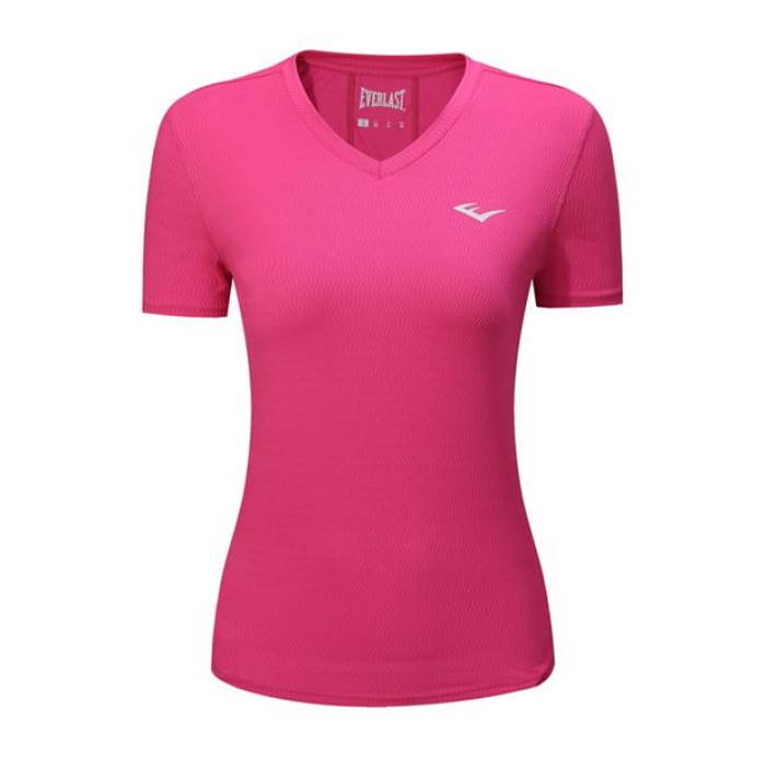 Everlast 【 Womens Short Sleeve V-Neck Tee Women Rebel Pink 】 レディース Sleeve スリーブ Vネック Tシャツ レディース レベル pink ピンク|スニケス
