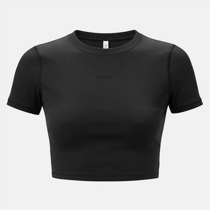 Usa Pro 【 Pro Training Ss Crop T-Shirts Womens Women Black 】 プロ トレーニング Crop クロップ Tシャツ レディース レディース 黒色 ブラック｜スニケス