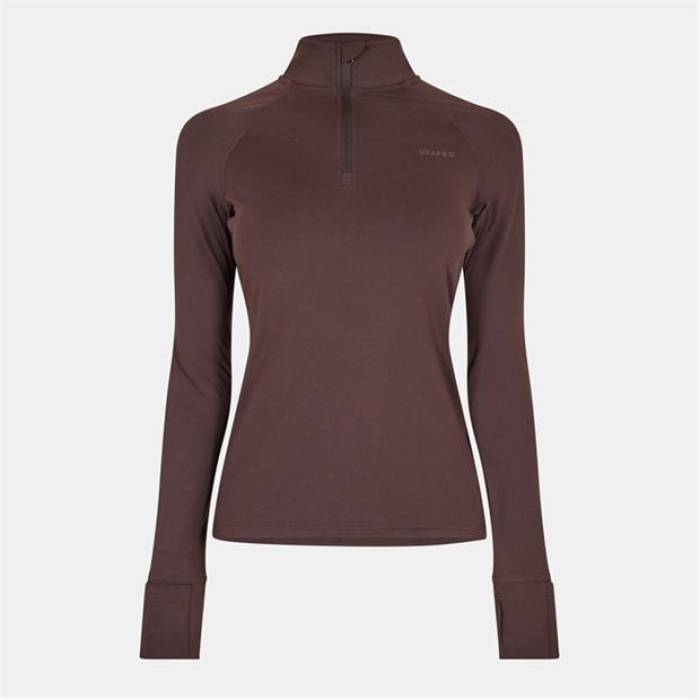 Usa Pro 【 Long Sleeve Quarter Zip Top Womens Women Espresso 】 Sleeve スリーブ レディース レディース