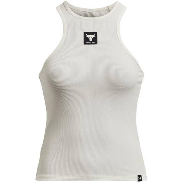 アンダーアーマー Under Armour 【 Project Rock Rib Tank Womens Women Ivory/Black 】 タンクトップ レディース レディース アイボリー 黒色 ブラック｜スニケス
