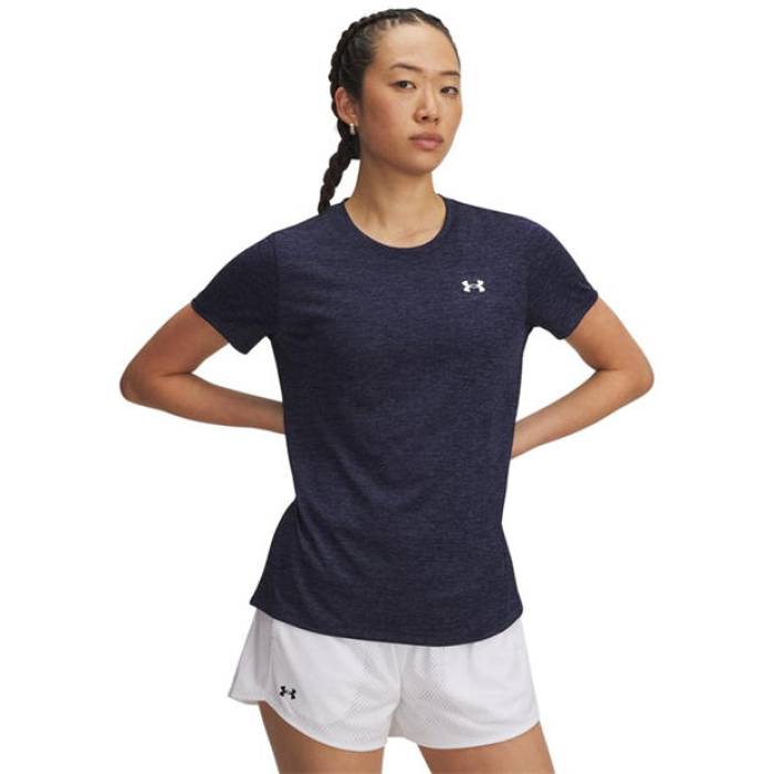 アンダーアーマー Under Armour 【 Tech Twist Short Sleeve Womens Women Midnight Navy 】 テック Sleeve スリーブ レディース レディース 紺色 ネイビー