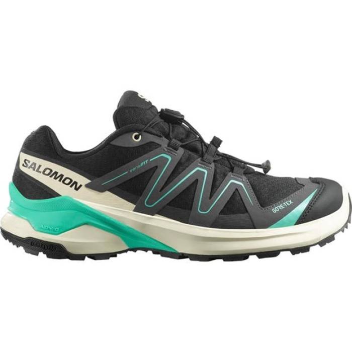 サロモン Salomon 【 Examotion Gtx Hiking Shoes Womens Women Black/Almond 】 シューズ 運動すること靴 レディース レディース 黒いこと 黒いこと