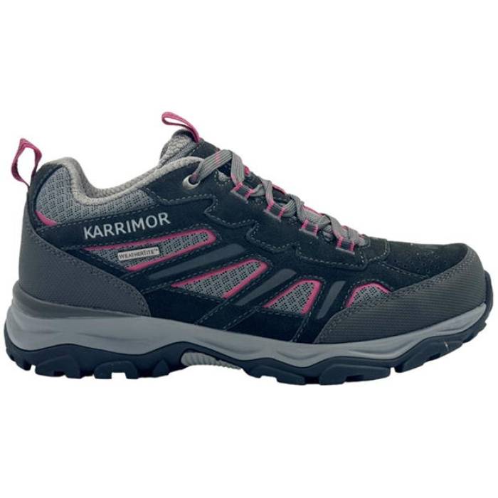 Karrimor 【 Mount Waterproof Walking Shoes Womens Women Black/Pink 】 シューズ 運動すること靴 レディース レディース 黒いこと 黒いこと pink サクラ色