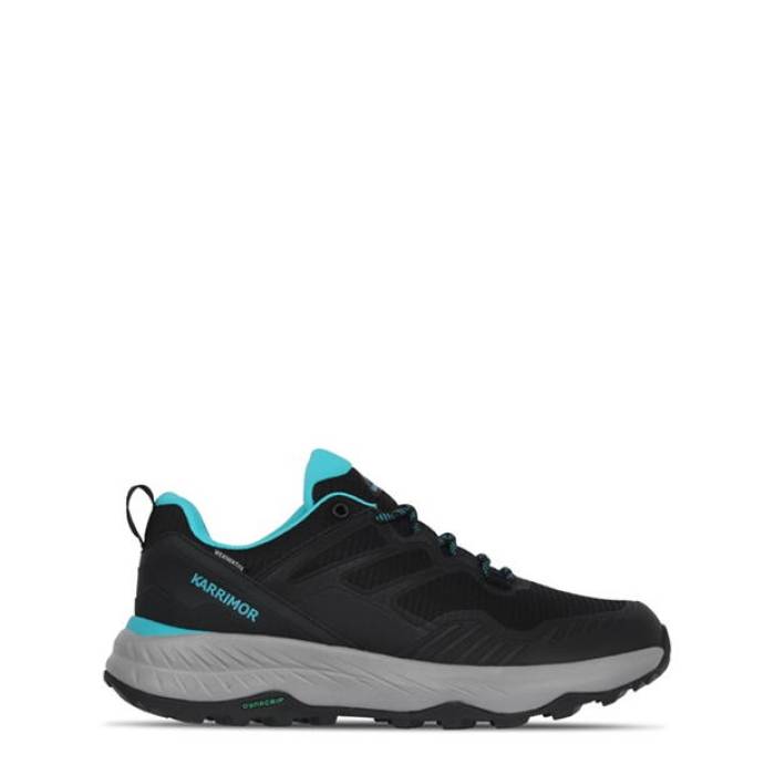 Karrimor 【 Haraka Waterproof Walking Shoes Womens Women Black/Aqua 】 シューズ 運動靴 レディース レディース 黒色 ブラック アクア