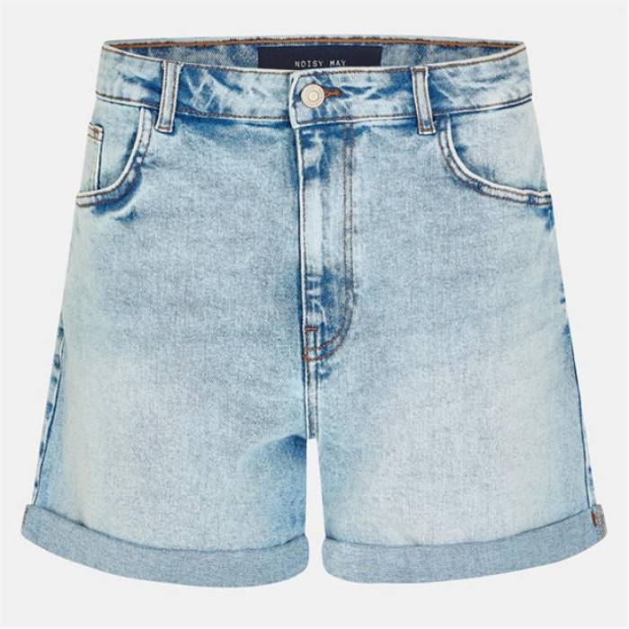 ノイズィーメイ Noisy May 【 Heavyweight Denim Shorts Women Lt Blue Denim 】 デニム ショーツ レディース 青色 ブルー デニム