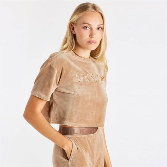 シックシルク Siksilk 【 Logo T-Shirt Womens Women Gold 】 ロゴタイプ ティーシャツ レディース レディース ゴールド