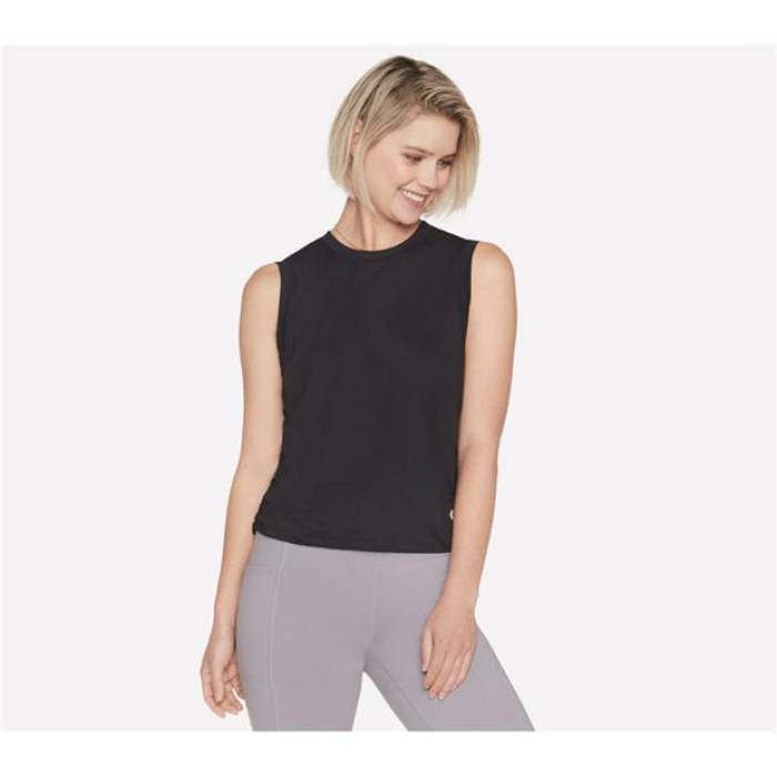 スケッチャーズ Skechers 【 Godri Serene Tank Vest Womens Women Black 】 タンクトップ ベスト レディース レディース 黒色 ブラック