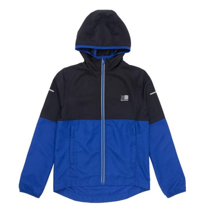 Karrimor 【 Run Jacket Juniors Kids Black/Blue 】 ラン Jacket ジャケット ジュニア キッズ 黒色 ブラック 青色 ブルー