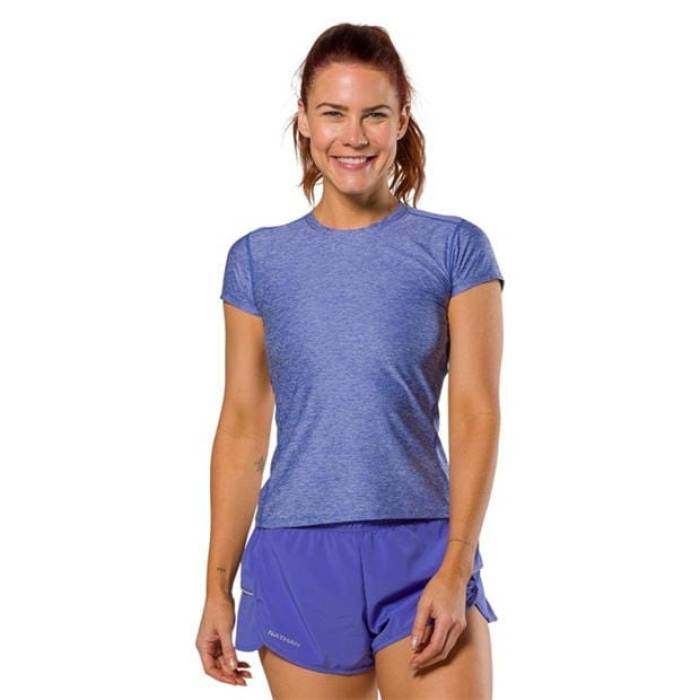 ネイサン Nathan 【 Qualifier Short-Sleeve Performance Running Top Women Baja Purple 】 パフォーマンス レディース Purple 紫・パープル｜スニケス