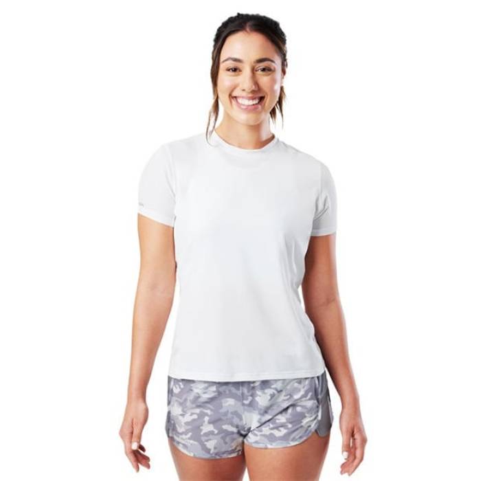 ネイサン Nathan 【 Short-Sleeve Performance Running Top Women White 】 演技 レディース 白いこと 白いこと トップス-レディースファッション