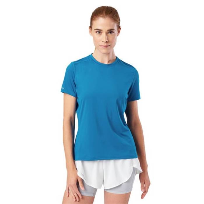 ネイサン Nathan 【 Short-Sleeve Performance Running Top Women Deep Blue 】 演技 レディース ディープ 青碧 青色 トップス-Tシャツ・カットソー