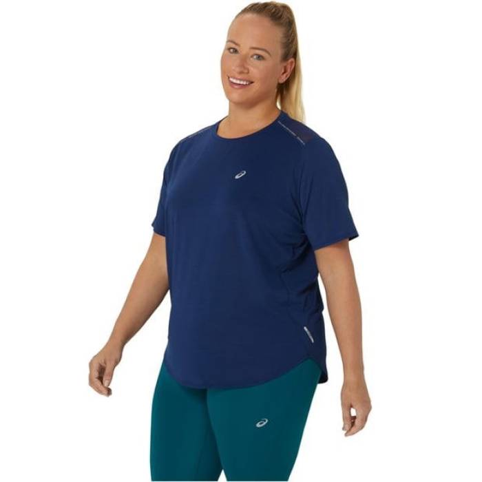 アシックス Asics 【 Road Short Sleeve Top Ld42 Women Blue Expanse 】 Sleeve スリーブ レディース 青色 ブルー