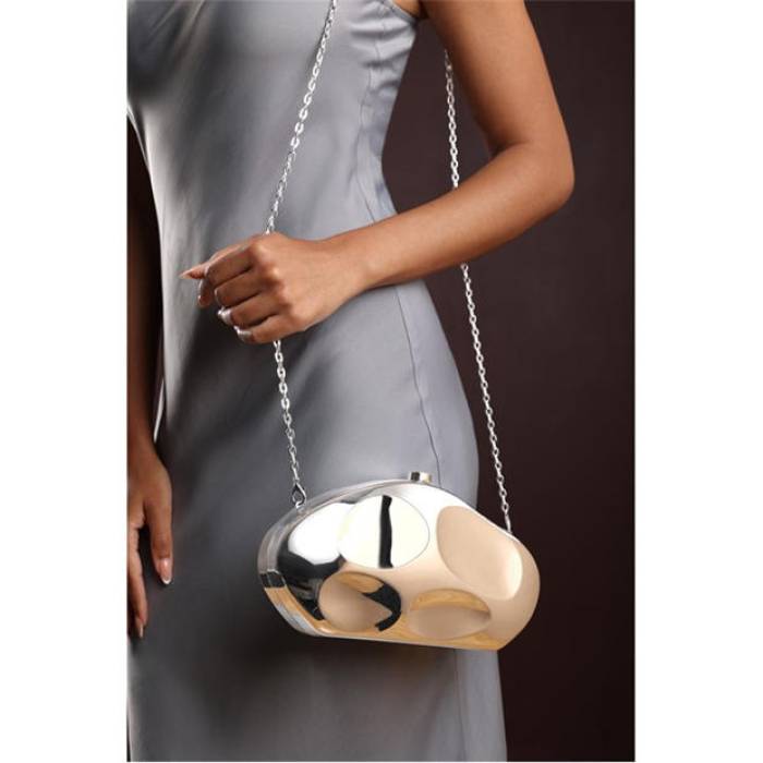 Wheres That From 【 Sculpted Evening Clutch Bag Women Silver 】 バッグ レディース Silver 銀色・シルバー｜スニケス