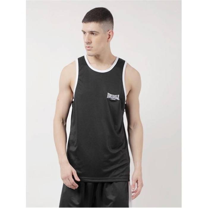 Lonsdale 【 Boxing Vest Men Black/White 】 ベスト メンズ 黒色 ブラック 白色 ホワイト