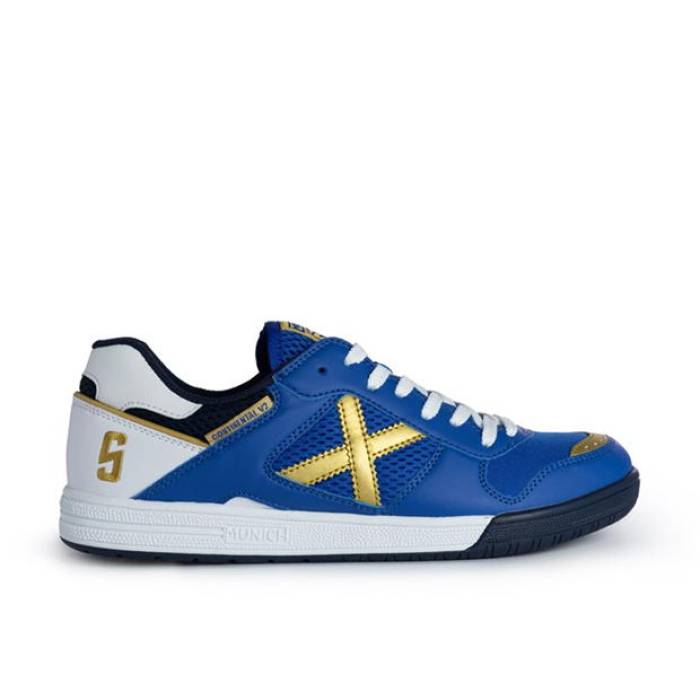 Munich 【 Continental V2 Football Trainers Mens Men Blue/Gold 】 蹴球 シューズ スニーカー メンズ メンズ 青味 青み ゴールド