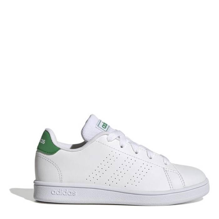 アディダス Adidas 【 Advantage Lifestyle Trainers Juniors Kids White/ Green 】 ライフスタイル シューズ スニーカー ジュニア キッズ 白色 ホワイト green 緑・グリーン｜スニケス