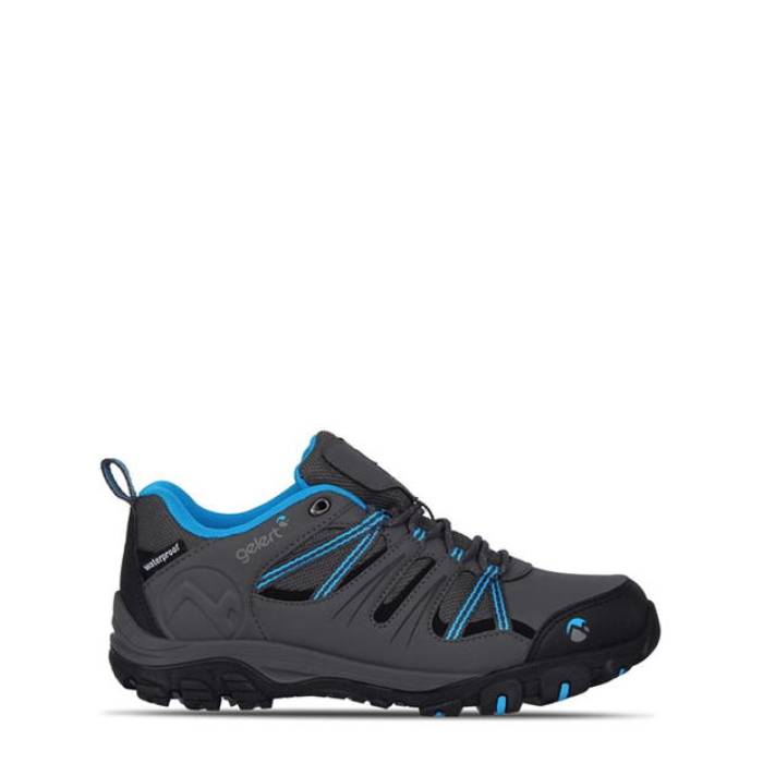 Gelert 【 Horizon Low Wp Juniors Walking Shoes Kids Charcoal/Blue 】 シューズ 運動すること靴 お坊っちゃん キッズ 暗灰色 青碧 青碧