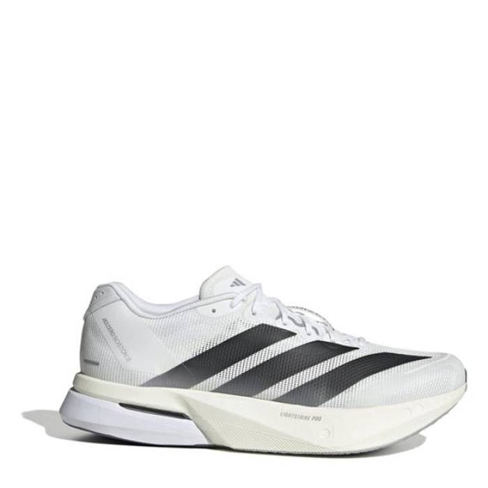 アディダス Adidas 【 Adizero Boston 13 Road Running Shoes Mens Men Wte/Blk/Grey 】 アディゼロ 豆の町 13 サー青少年 シューズ 運動すること靴 メンズ メンズ 薄墨色 薄墨色