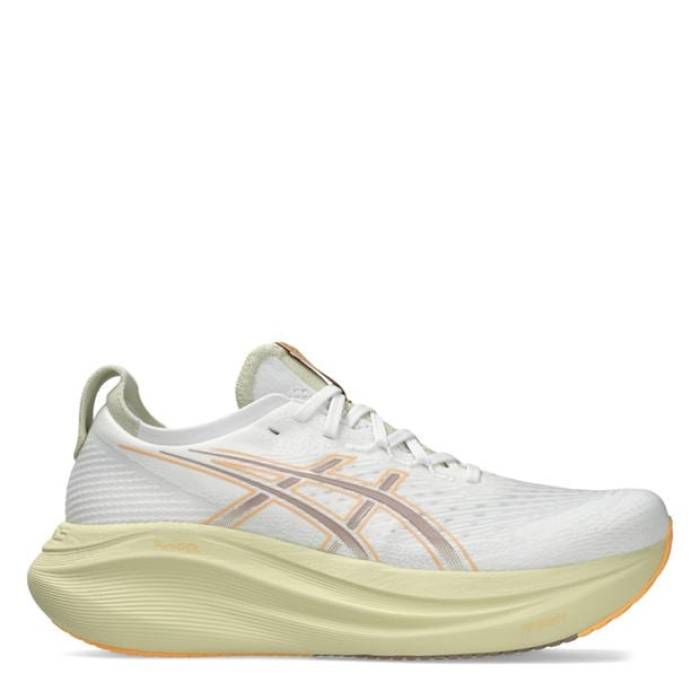 アシックス Asics 【 Gel-Nimbus 27 Road Running Shoes Mens Men White/Fawn 】 シューズ 運動すること靴 メンズ メンズ 白いこと 白いこと