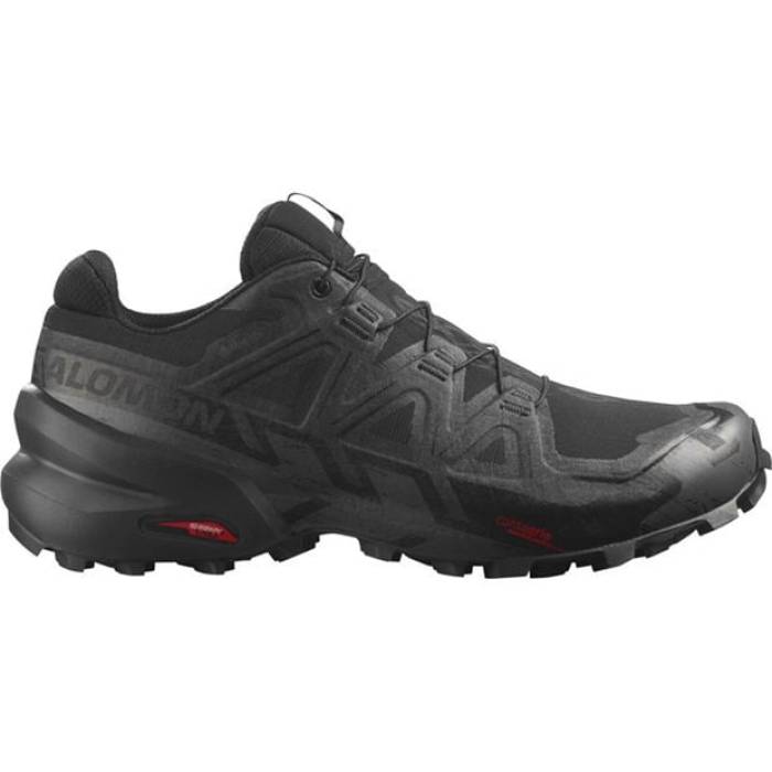 サロモン Salomon 【 Speedcross 6 Goretex Men\u0027s Trail Running Shoes Men Black/Black 】 ゴアテックス メンズ シューズ 運動すること靴 メンズ 黒いこと 黒いこと
