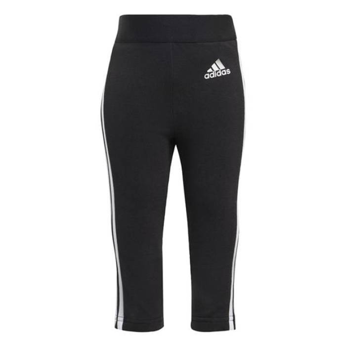 アディダス Adidas 【 Girls 3 Stripes Leggings Kids Black/White 】 レギンス・タイツ お坊っちゃん キッズ 黒いこと 黒いこと 白いこと 白いこと
