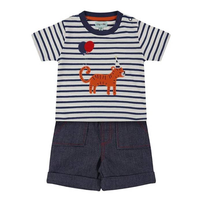 Lilly And Sid 【 Las App T-Shirt And Shorts Set Kids Multi 】 ティーシャツ さる股引き お坊っちゃん キッズ