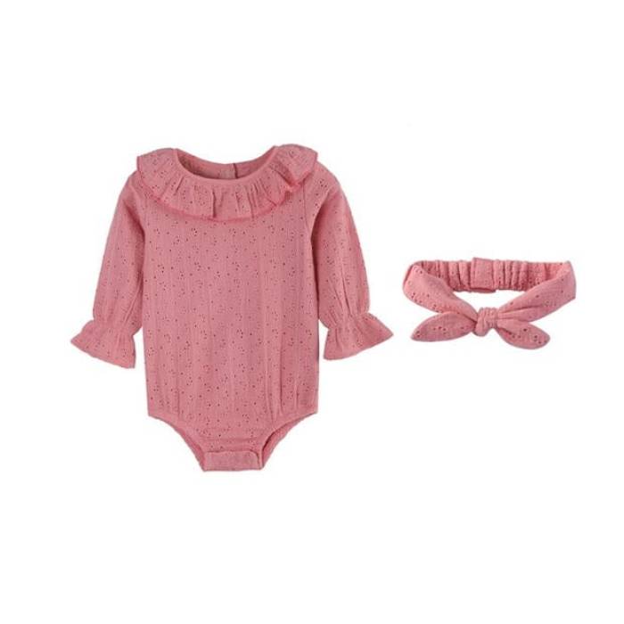 Hello World 【 Studio Baby Girl Broderie Body And Headband Coord Kids Dusty Pink 】 制作室 頭顱ダンス楽隊 お坊っちゃん キッズ pink さくら色