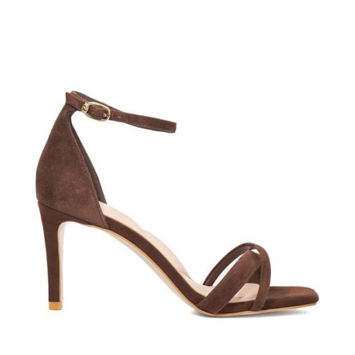 デューンロンドン Dune London 【 Women\u0027s Madrina Stiletto Court Shoes Women Brown Suede 】 レディース 厚地の外套 シューズ 運動すること靴 レディース 赤銅色 赤銅色 スエード・スウェード