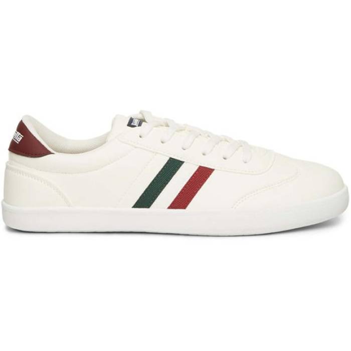 ランブレッタ Lambretta 【 Vulkan Court Trainers Men White 】 厚地の外套 シューズ スニーカー メンズ 白いこと 白いこと