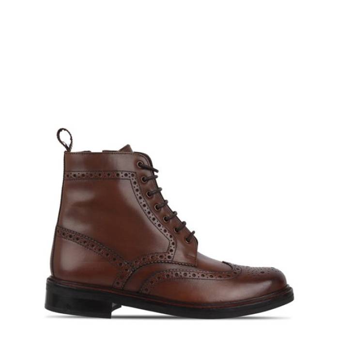 Firetrap 【 Leather Brogue Boots Mens Men Brown 】 レザー ブーツ メンズ メンズ 茶色 ブラウン
