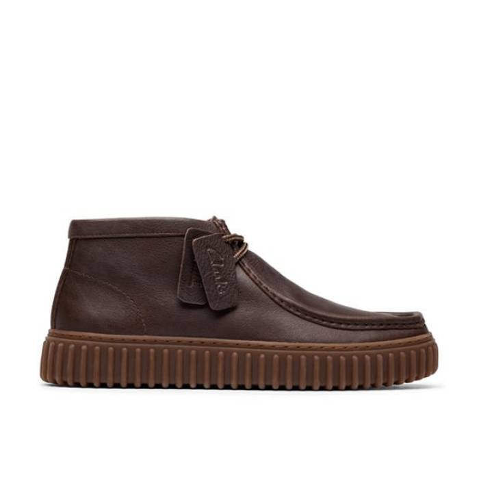 クラークス Clarks 【 Men's Torhill Hi Chukka Boots Men Dark Brown Lea 】 メンズ チャッカ ブーツ メンズ 茶色 ブラウン