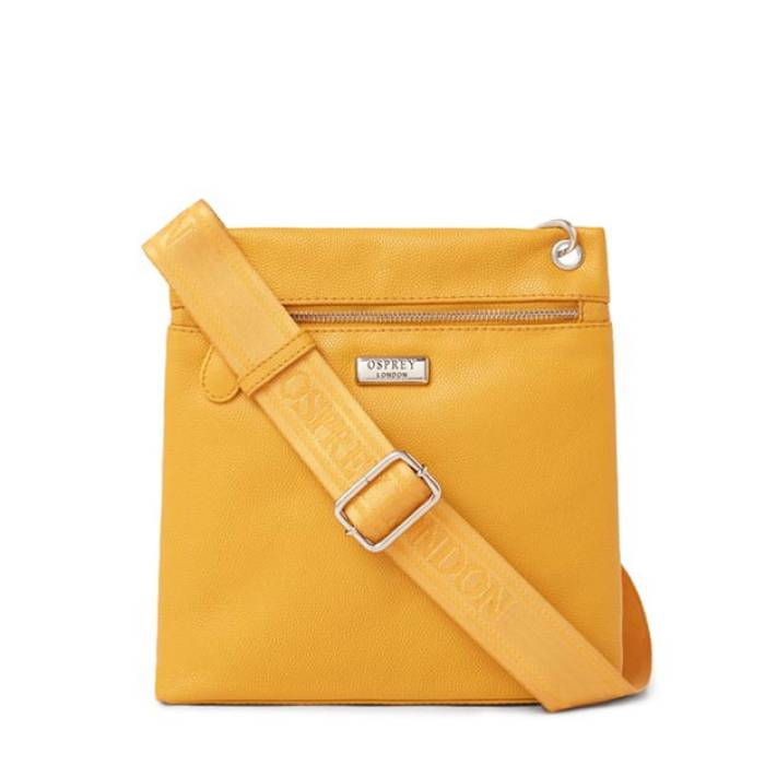 Osprey London 【 Miami Leather Crossbody Bag Women Mustard 】 マイアミ なめし革 御徒面子 レディース