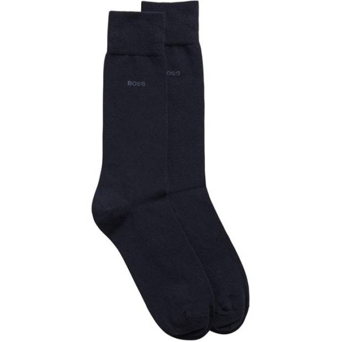 ボス Boss 【 Men's 2 Pack Plain Crew Socks Men Navy 401 】 メンズ クルー ソックス・靴下 メンズ 紺色 ネイビー