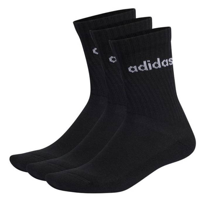 アディダス Adidas 【 Half-Cushioned Crew 3 Pack Socks Kids Black/White 】 クルー ソックス・靴下 ジュニア キッズ 黒色 ブラック 白色 ホワイト