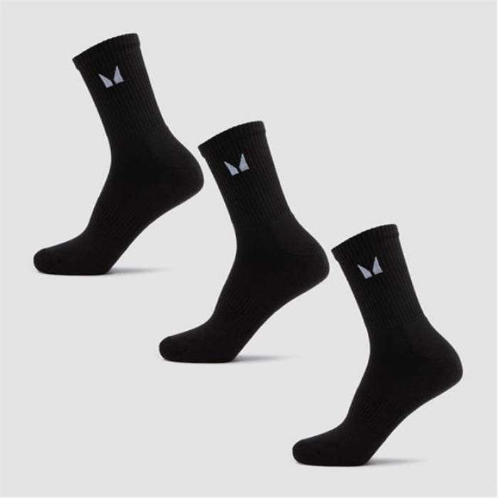 Myprotein 【 Crew Socks 00 Kids Black 】 労働者の一団 靴下・ソックス 御坊っちゃん キッズ 黒いこと 黒いこと キッズファッション-キッズ・ベビー・マタニティ-靴下
