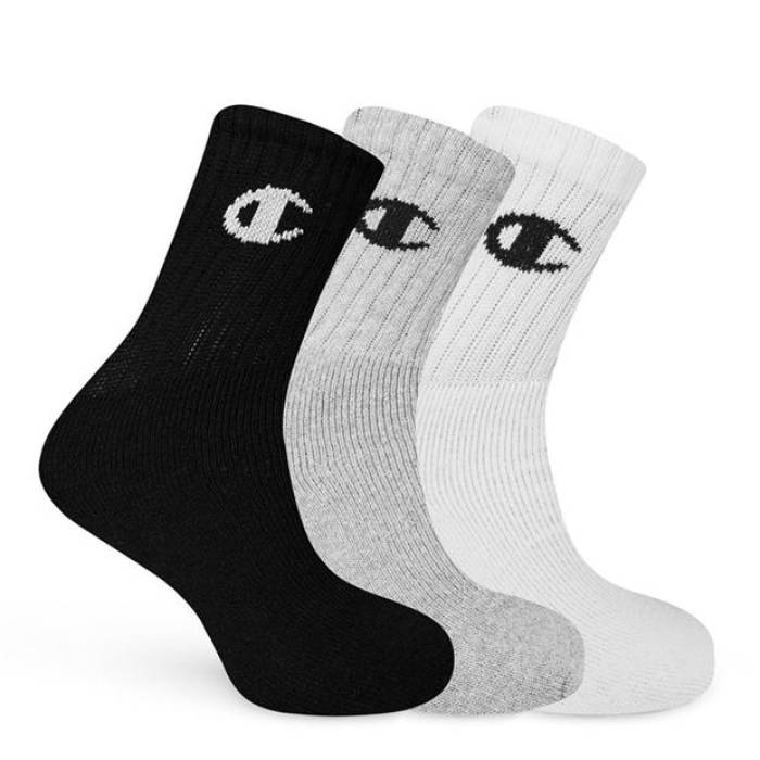 チャンピオン Champion 【 Kids' Crew Socks Kids Oxg/Wht/Nbk 】 クルー ソックス・靴下 ジュニア キッズ