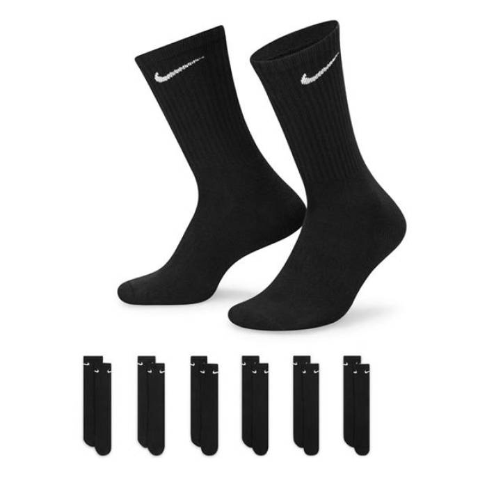 ナイキ Nike 【 6-Pack Everyday Cushioned Training Crew Socks Kids Black/White 】 トレーニング クルー ソックス・靴下 ジュニア キッズ 黒色 ブラック 白色 ホワイト|スニケス