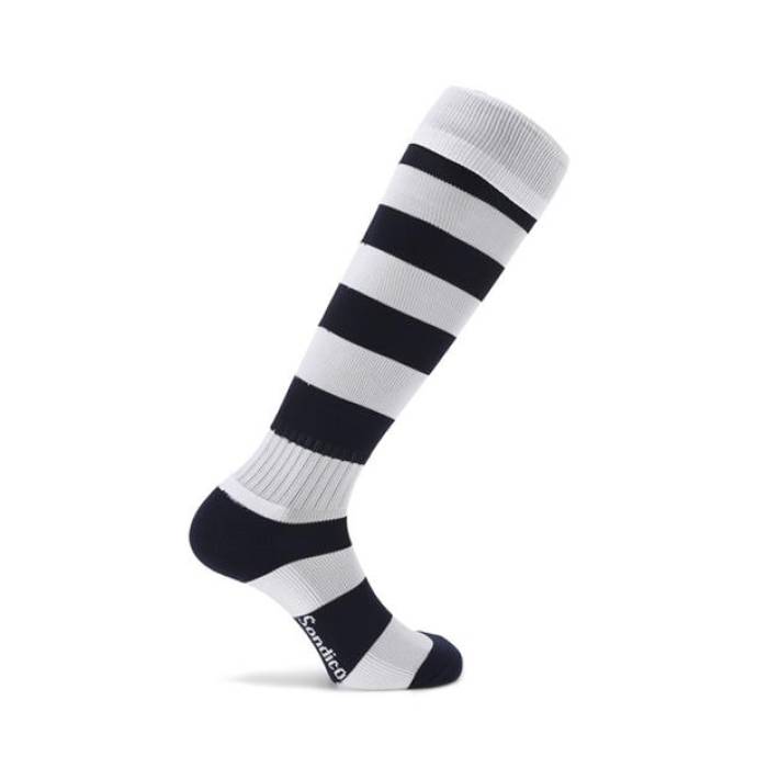 Sondico 【 Football Socks Plus Size Kids Navy/White 】 フットボール ソックス・靴下 ジュニア キッズ 紺色 ネイビー 白色 ホワイト