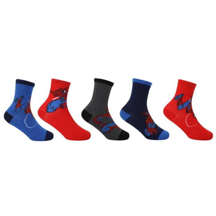 Character 【 Crew Sock 5Pk Junior Kids Spider-Man 】 クルー ジュニア キッズ