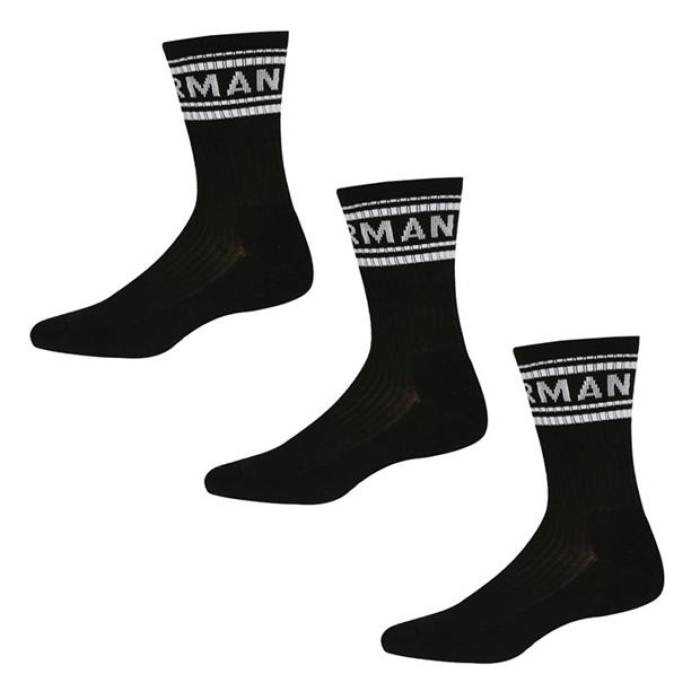 ベンシャーマン Ben Sherman 【 Mens 3 Pack Sport Socks Men Black 】 メンズ ソックス・靴下 メンズ 黒色 ブラック