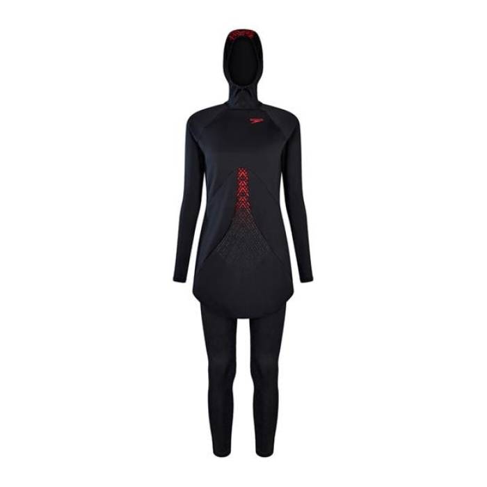 機敏さ Speedo 【 Hydro-Pro Modesty Women Black/Fed Red 】 レディース 黒いこと 黒いこと Red 赤・赤いこと