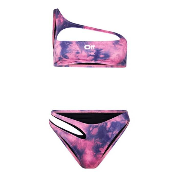 Off White 【 Women's Cut Out Bikini Set Women Pink/Blue 】 レディース レディース pink ピンク 青色 ブルー｜スニケス