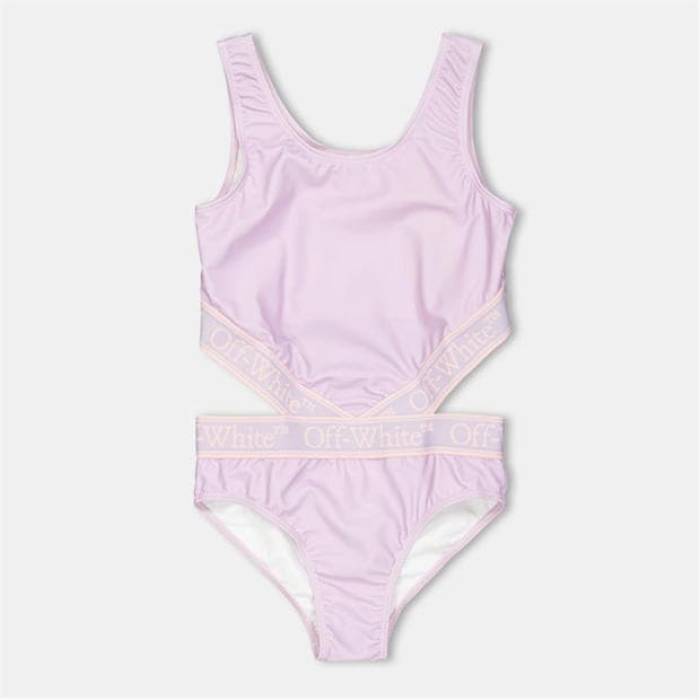 Off White 【 Kids One Piece Swimsuit Kids Lilac/Pink 】 水泳着 お坊っちゃん キッズ pink サクラ色