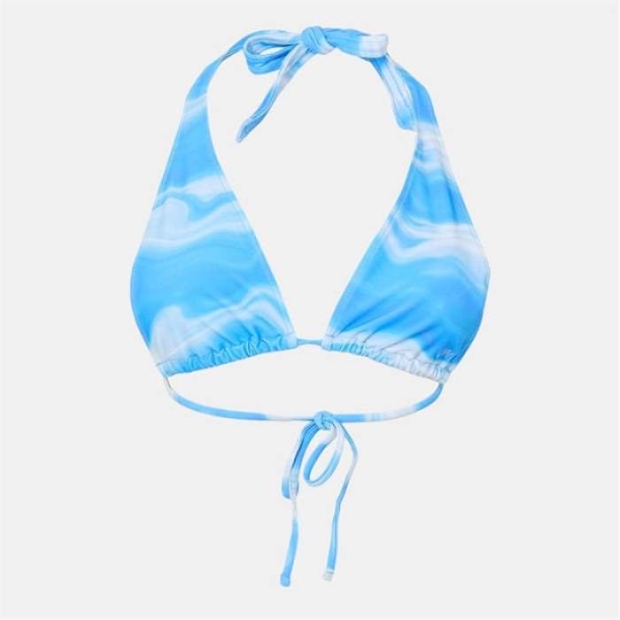 ジャック ウィルス Jack Wills 【 Wide Strap Bikini Top Women Blue Swirl 】 ストラップ レディース 青色 ブルー