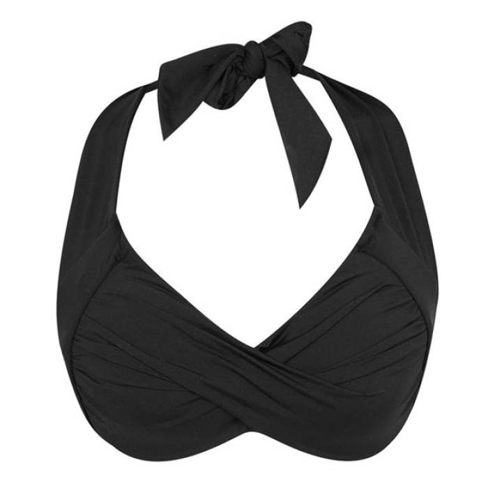 シーフォリー Seafolly 【 Twist Halter Bikini Top Women Black 】 レディース 黒色 ブラック