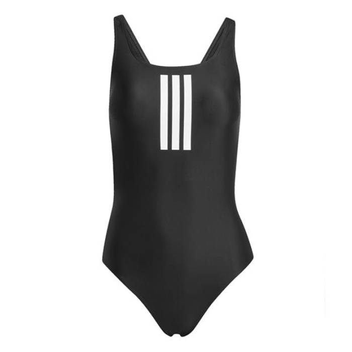 アディダス Adidas 【 Classic 3-Stripes Swimsuit Womens Women Black/White 】 クラシック 水着 レディース レディース 黒色 ブラック 白色 ホワイト