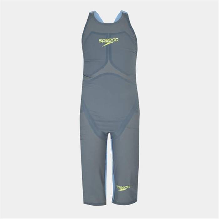機敏さ Speedo 【 Women\u0027s Fastskin Lzr Pure Valor 2.0 Openback Kneeskin Women Grey/Blue 】 レディース 純一無雑 レディース 薄墨色 薄墨色 青碧 青碧